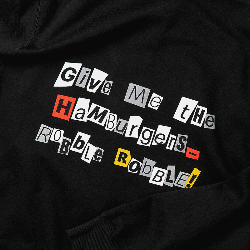 Give Me the hamburgers robble robble graphic