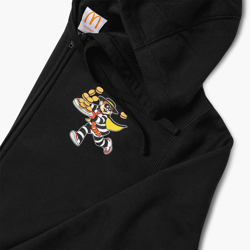 Black Hamburglar Hoodie Close Up