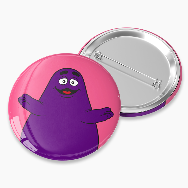 Grimace on Pink Background with arms out