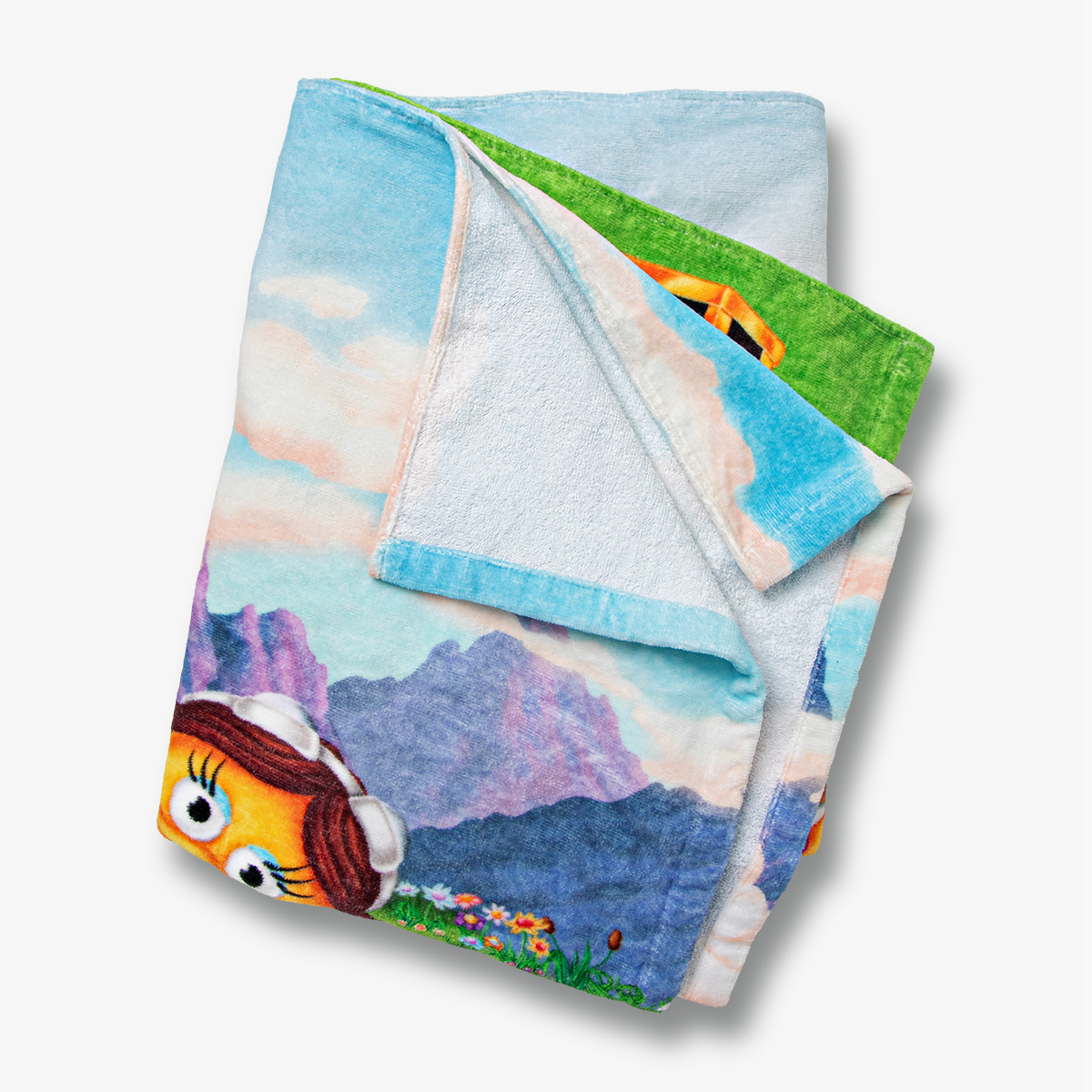 Alternate view of McDonaldland summer towel with Birdie's eyes peaking from the corner