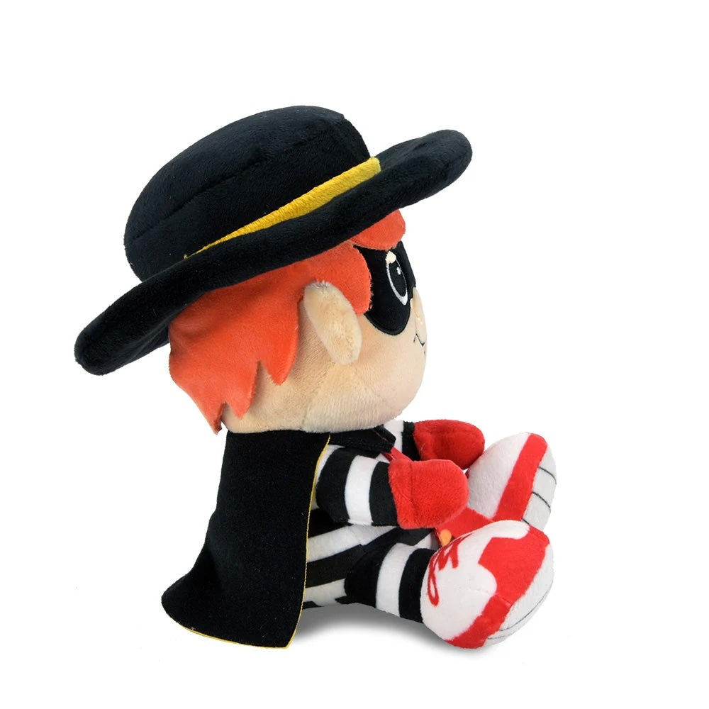 Back angled view of Hamburglar Phunny Plush by Kidrobot.