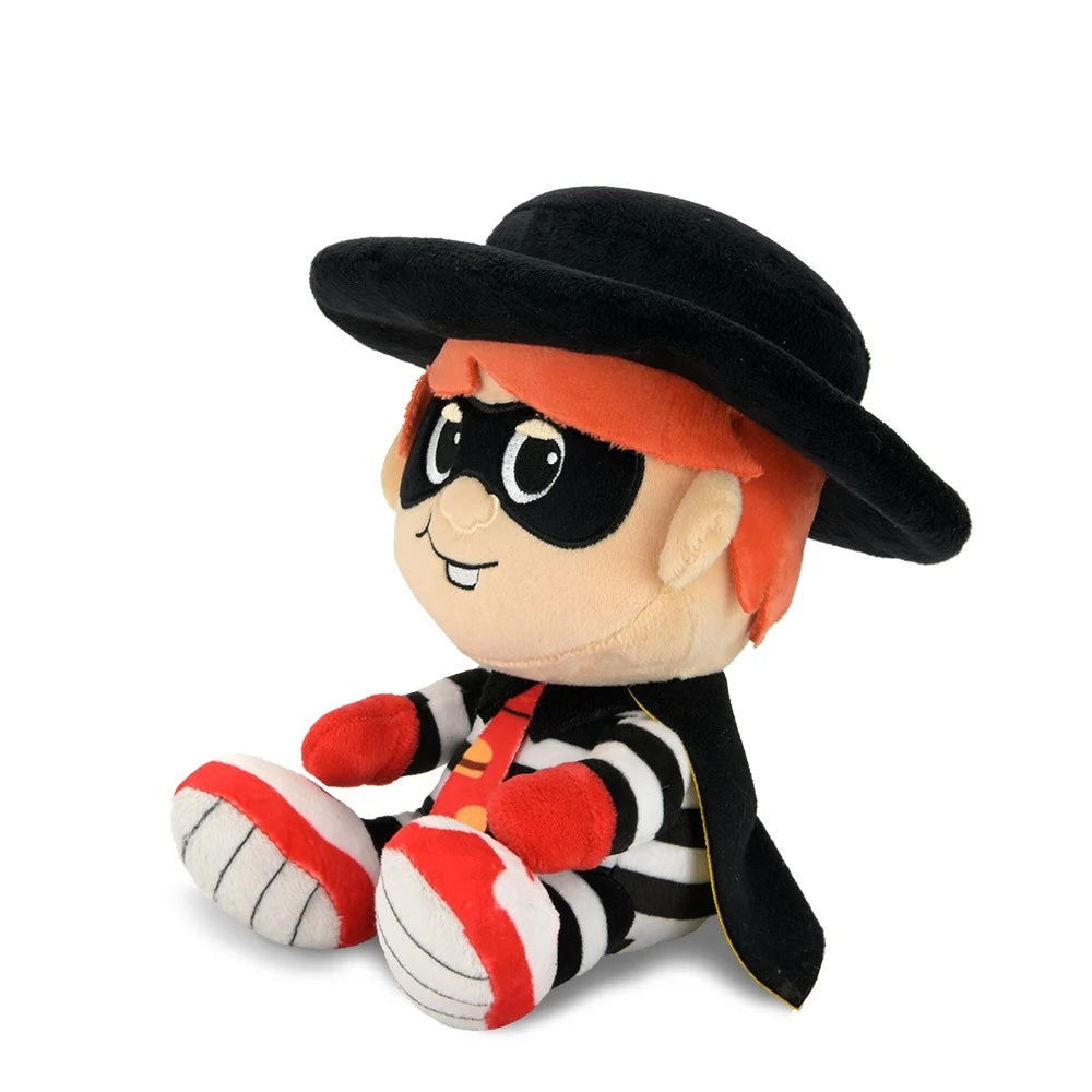 Angled front view of Hamburglar Phunny Plush by Kidrobot.