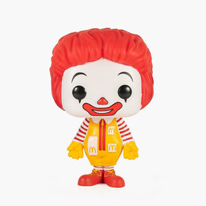 cute cartoon Ronald McDonald action figure with signature red hair and yellow and red outfit