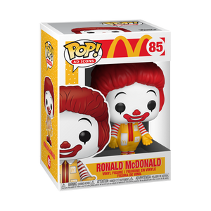 cute cartoon Ronald McDonald action figure with signature red hair and yellow and red outfit